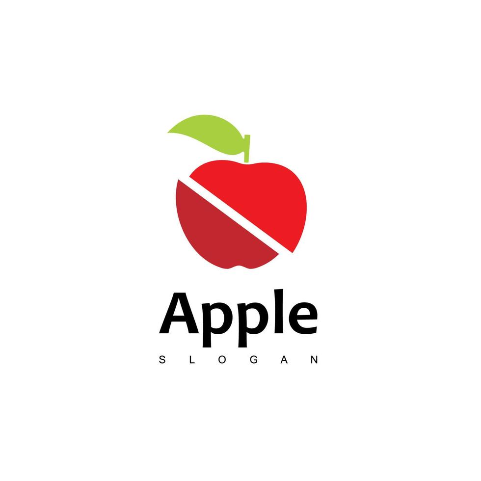 plantilla de diseño de logotipo de fruta de manzana vector