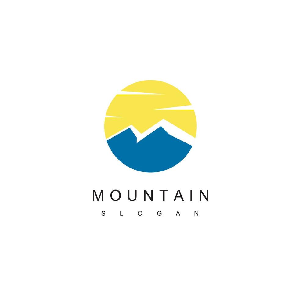 plantilla de diseño de logotipo de montaña vector