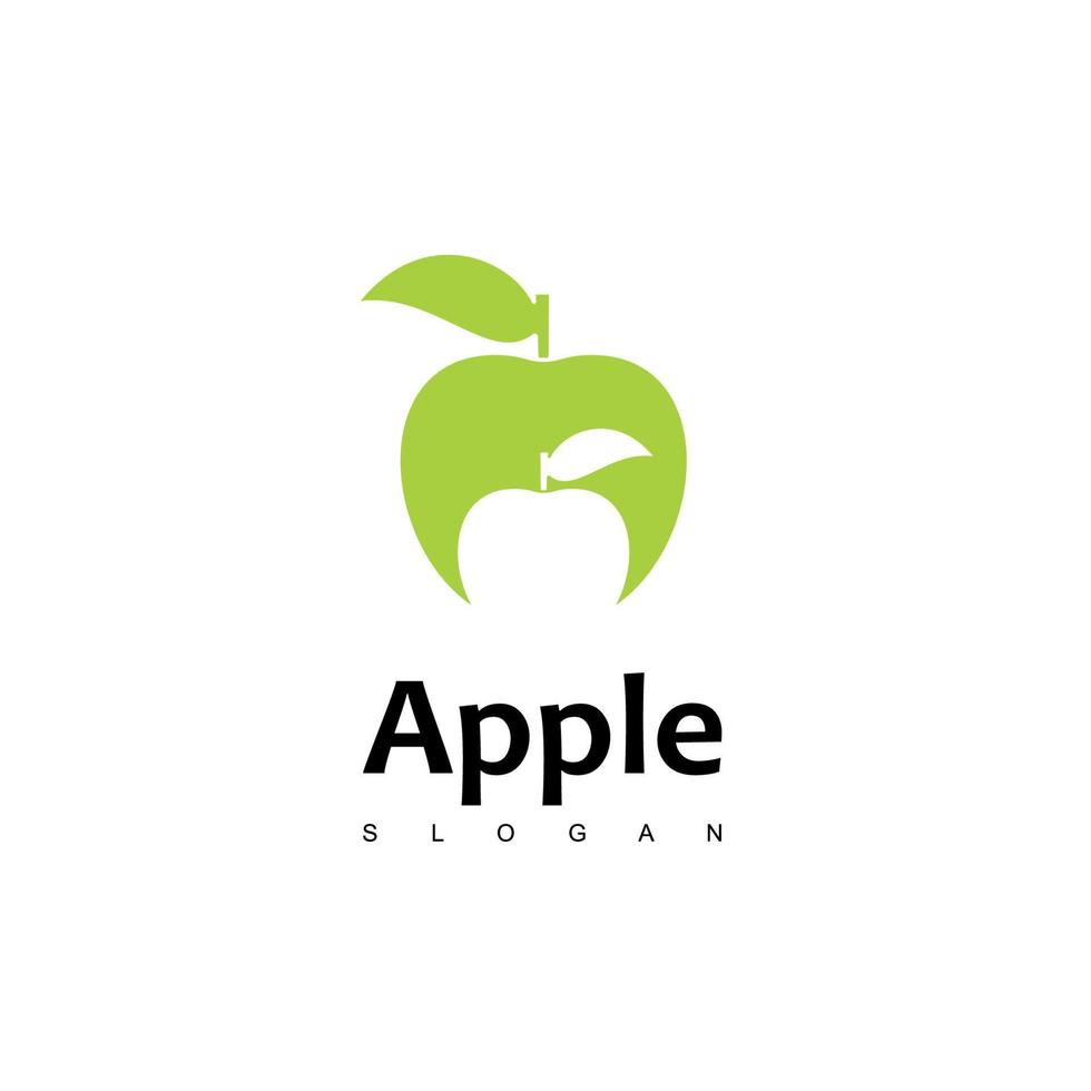 plantilla de diseño de logotipo de fruta de manzana vector