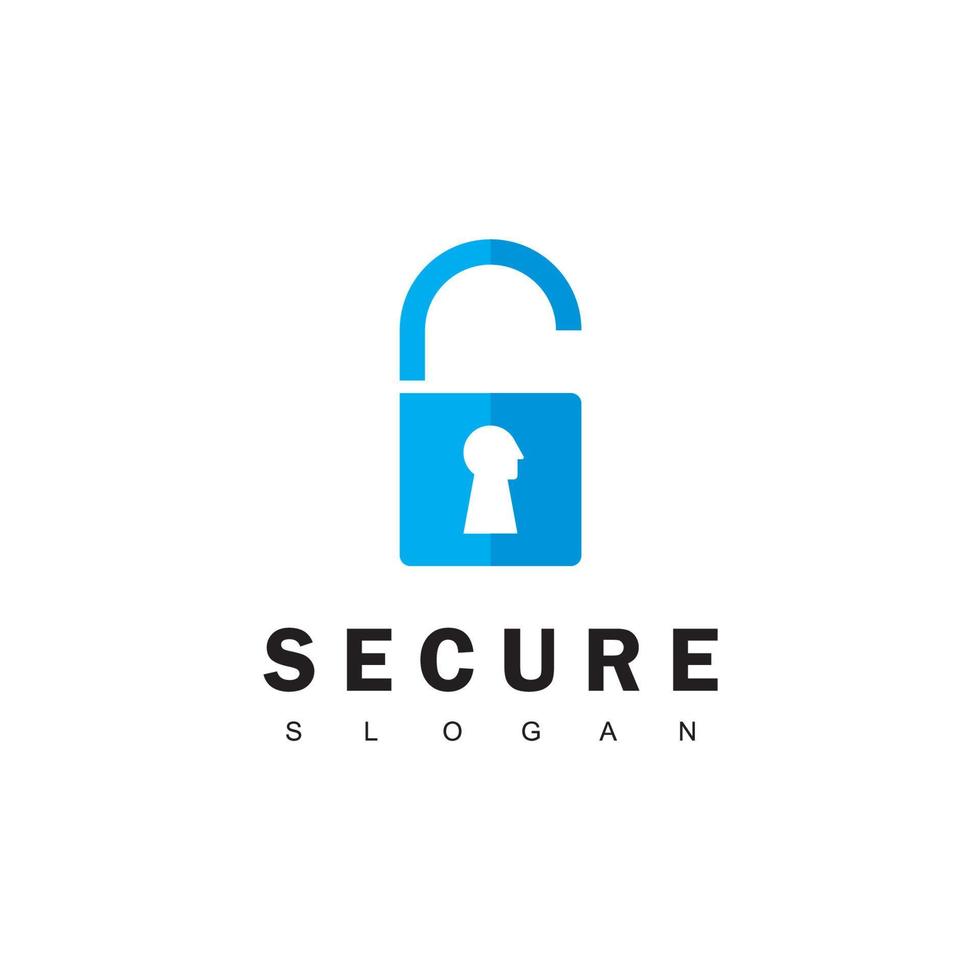 Secure Logo With Padlock And Keyhole Symbol vector