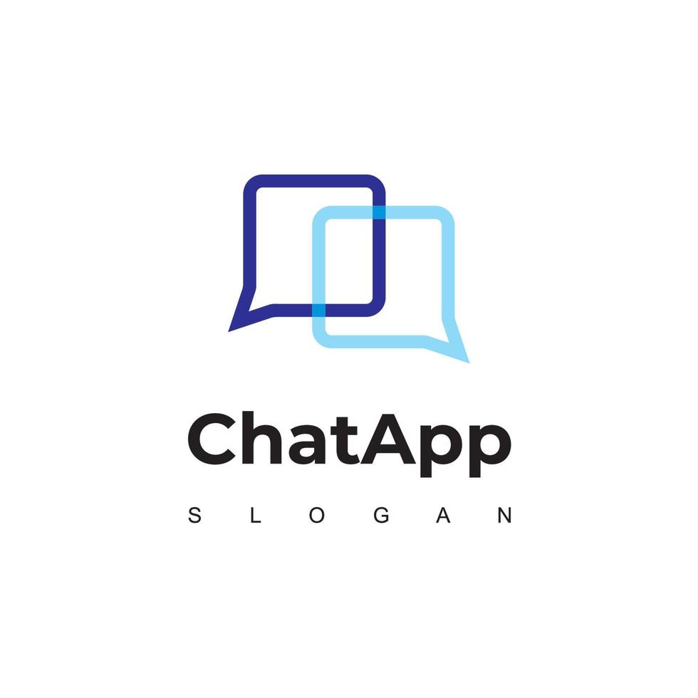 logotipo de la aplicación de chat vector