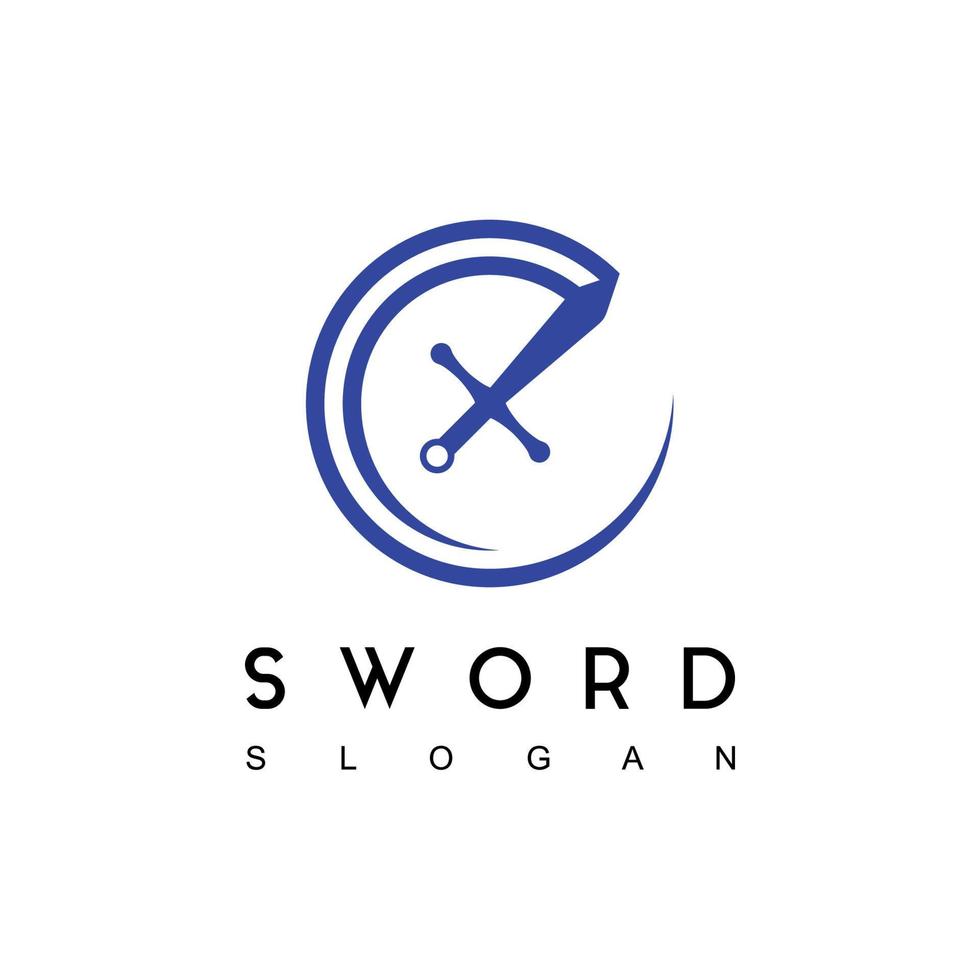 plantilla de logotipo de espada vector