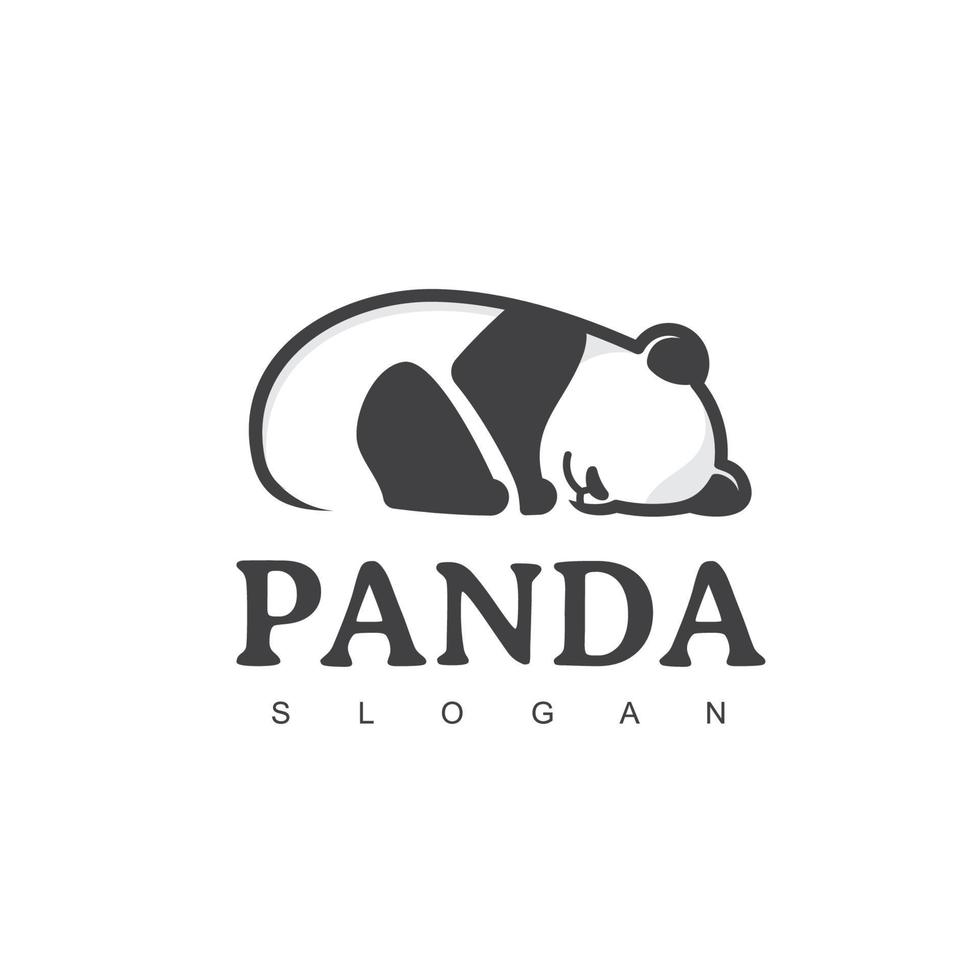 Panda bear Logo design template. Panda Logo animal icon. vector