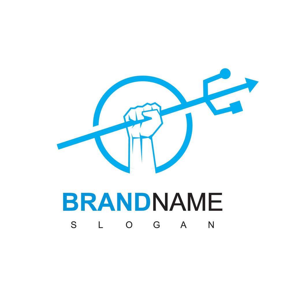 Trident Logo Design Template vector