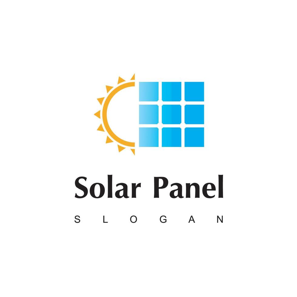 logotipo de celda solar, símbolo de energía verde vector