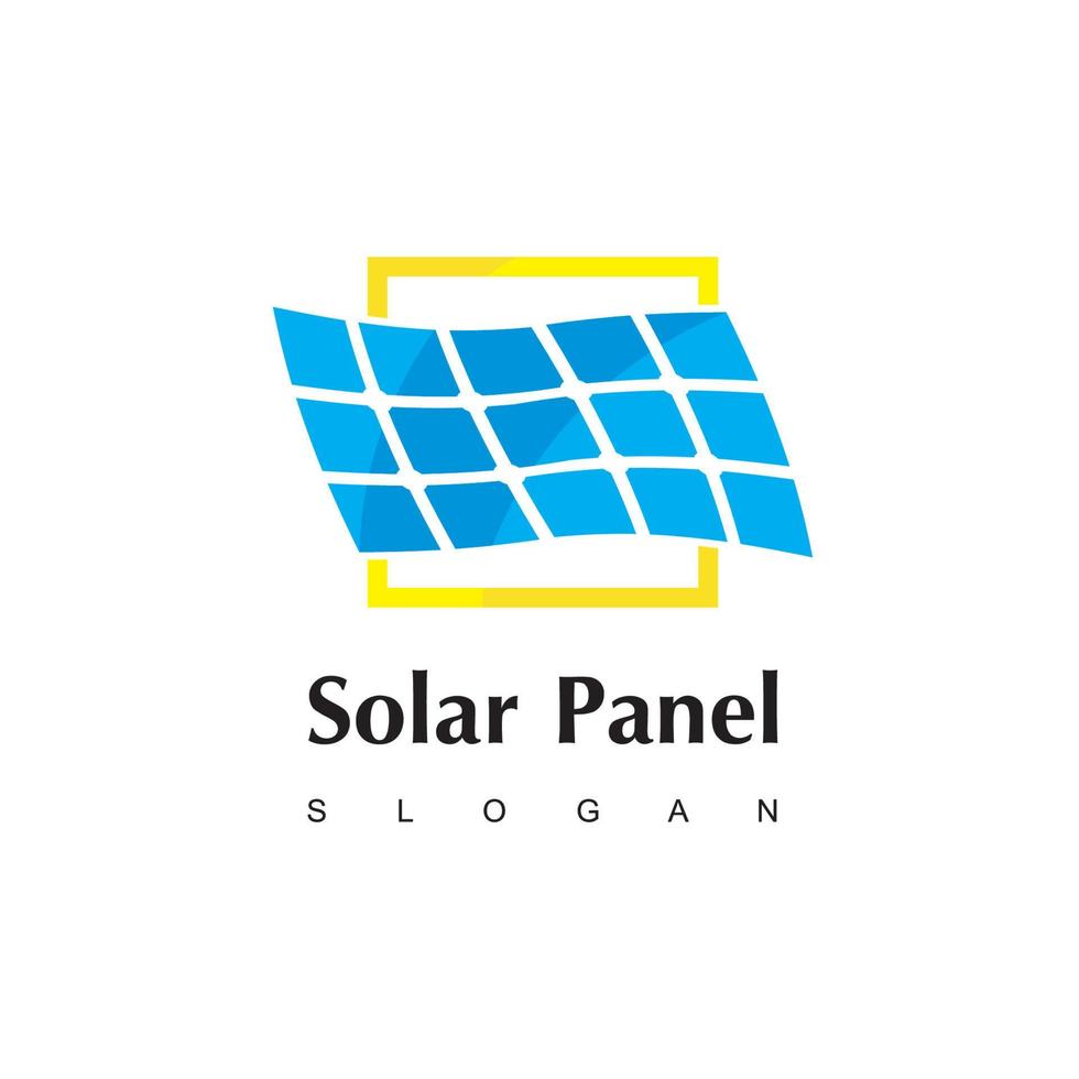 logotipo de celda solar, símbolo de energía verde vector