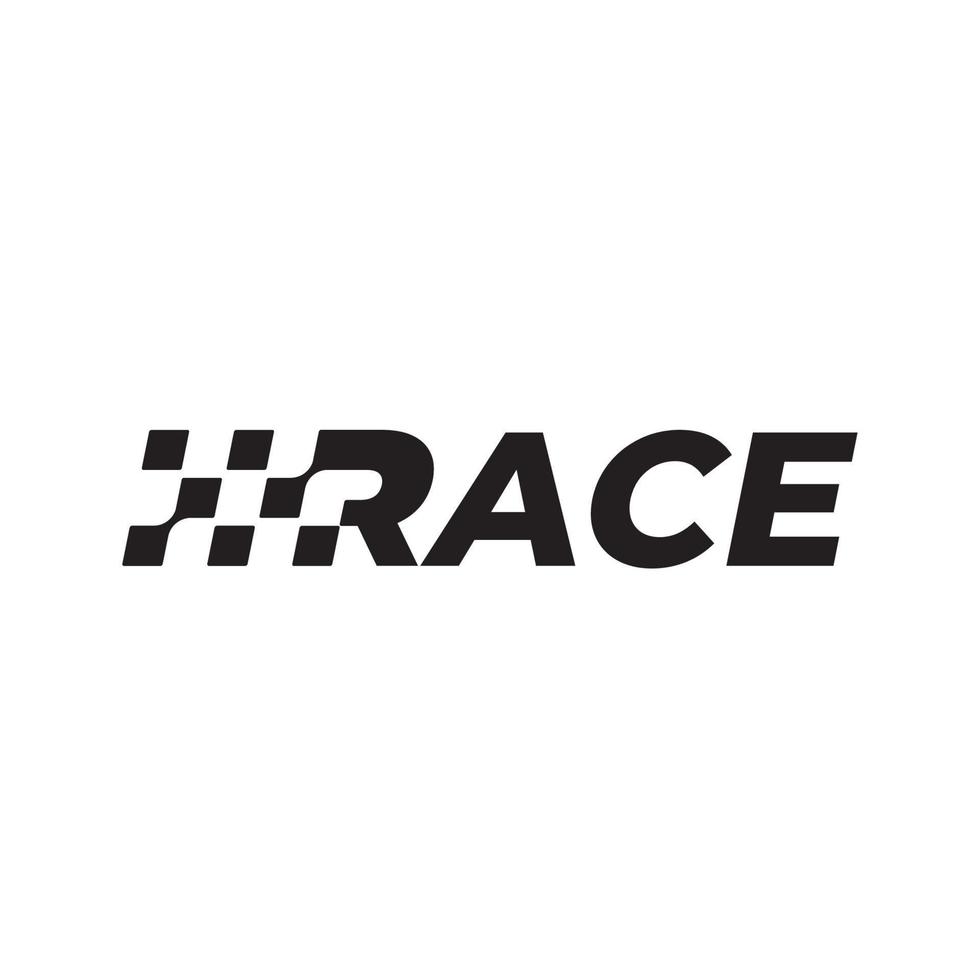 simple design race flag logo template, Race flag Icon vector