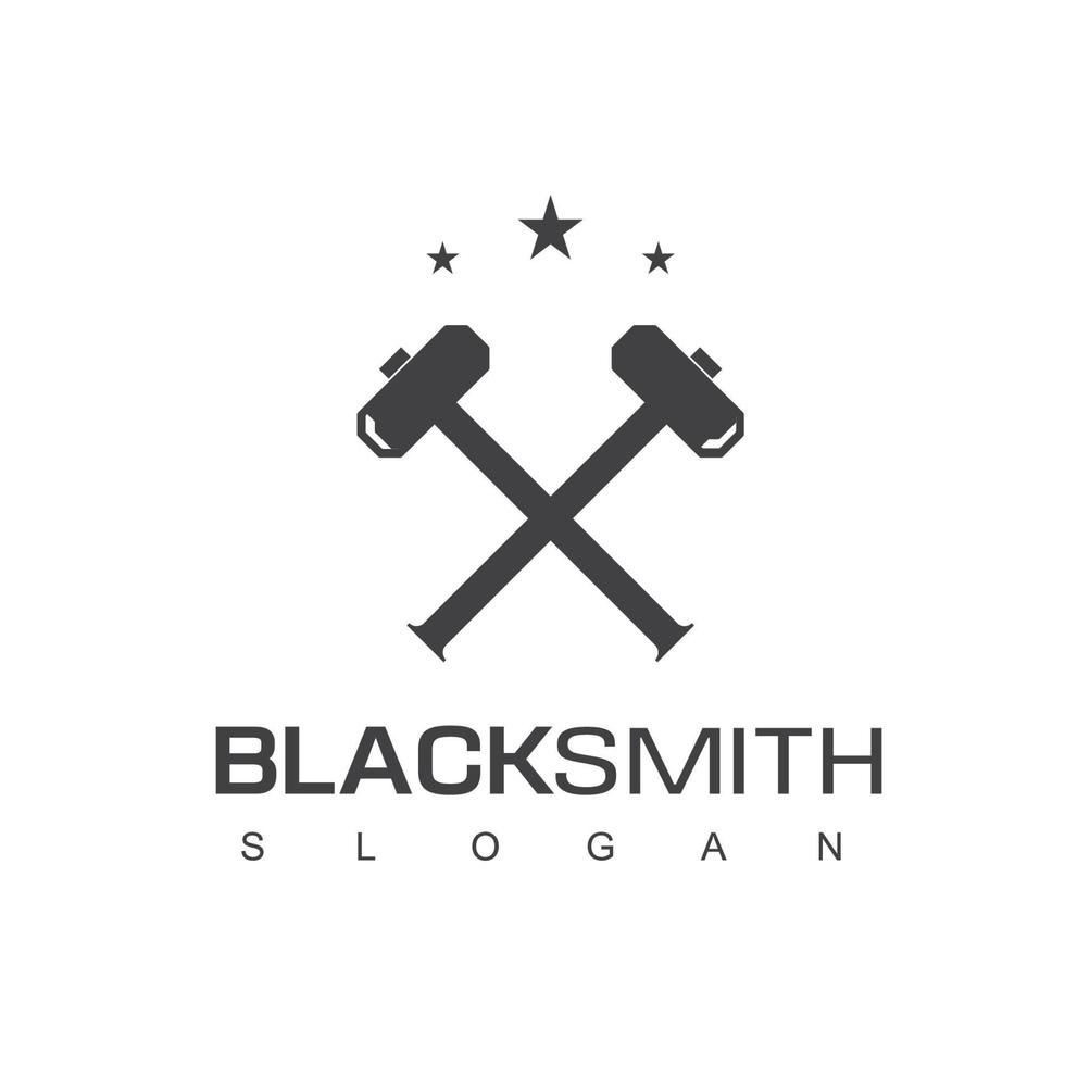 Blacksmith Logo Template vector