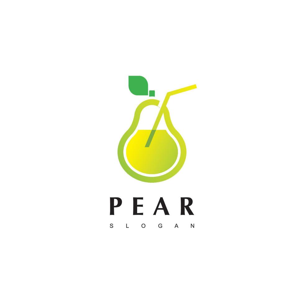 Pear Fruit Logo Template vector