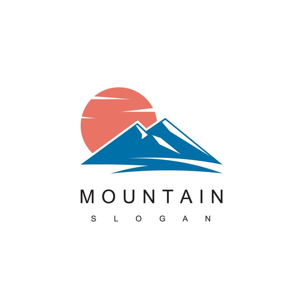 plantilla de diseño de logotipo de montaña vector