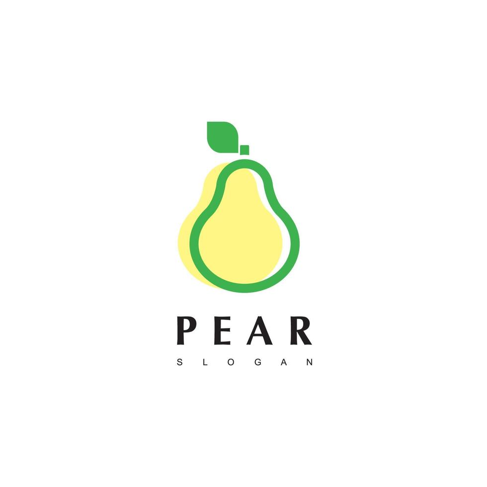 Pear Fruit Logo Template vector