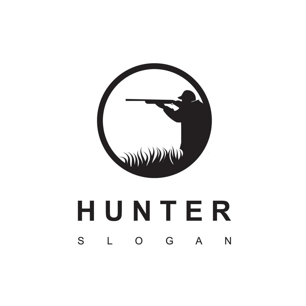 plantilla de logotipo de cazador vector