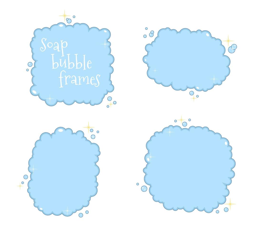 Soap foam bubble background with space for your message. vector