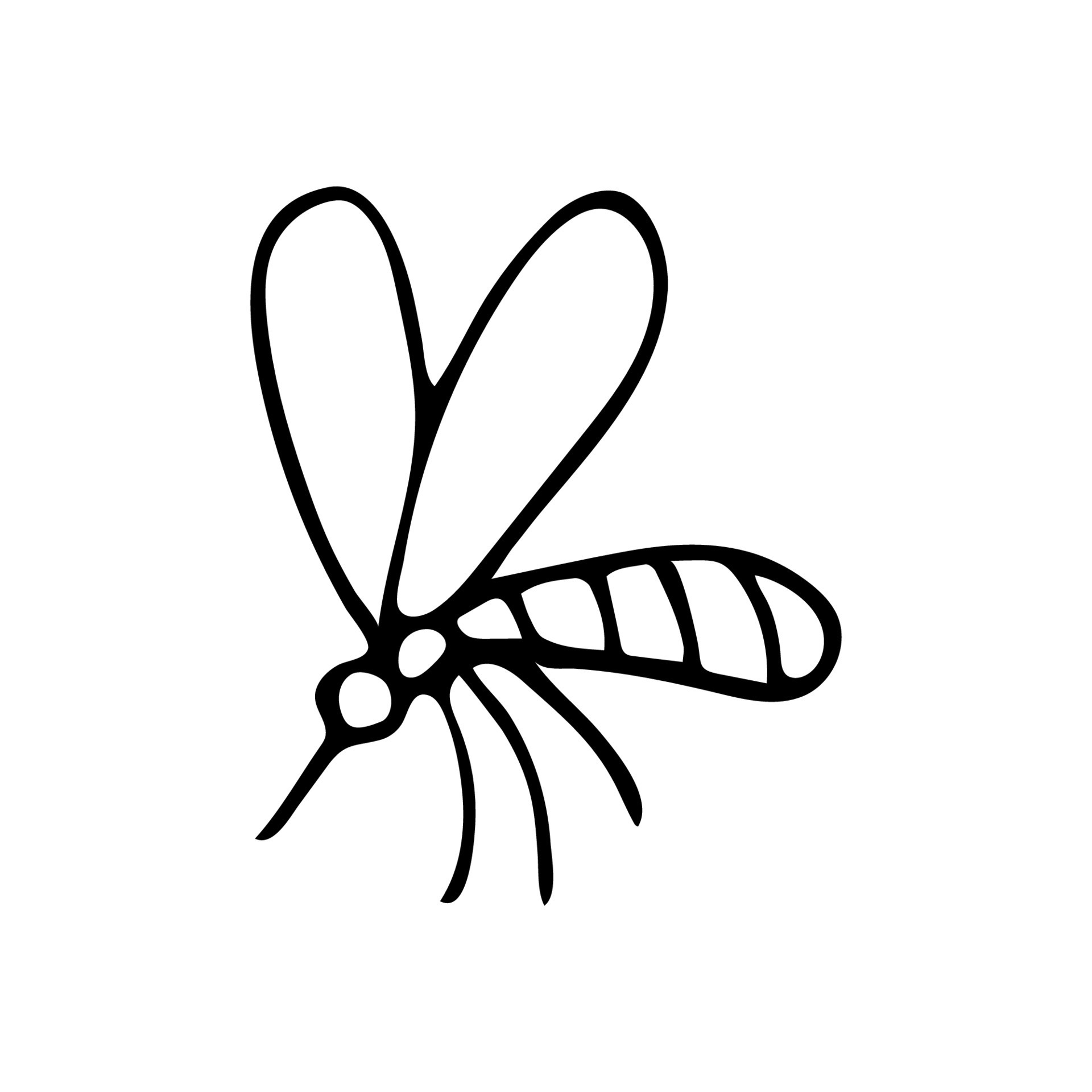 Hand drawn doodle mosquito. Vector insect clipart. Outline. 9297972