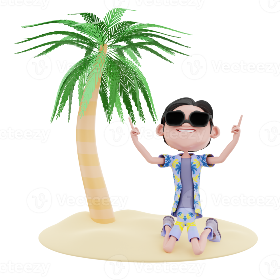 3d summer illustration png