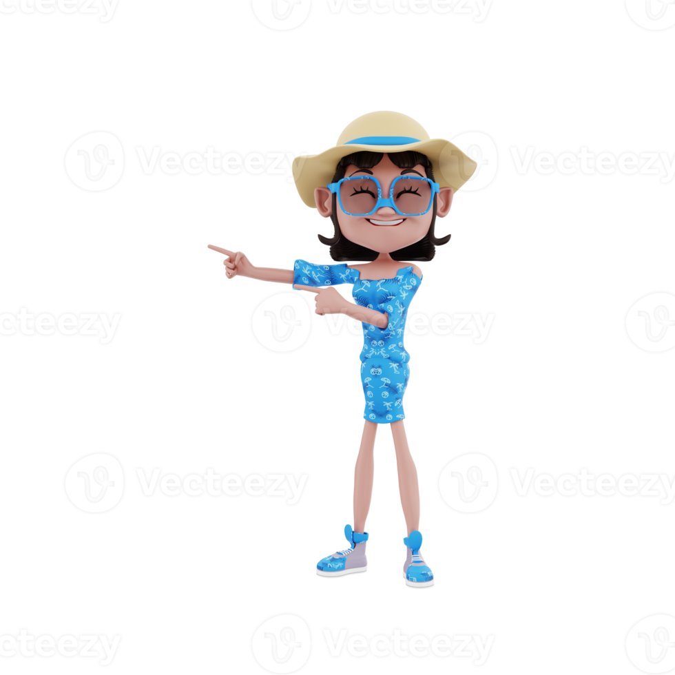 ilustración de verano 3d png