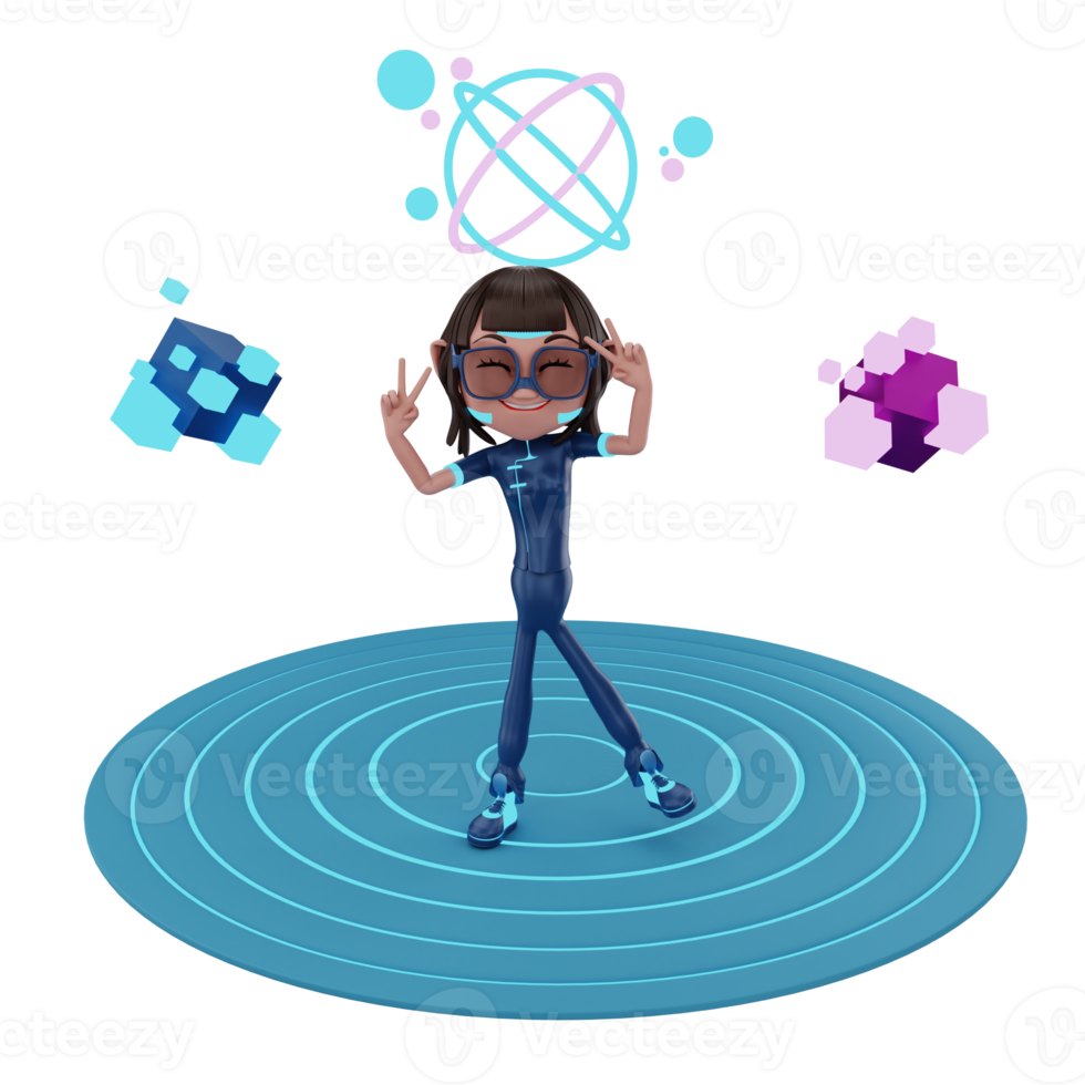 illustrazione del metaverso di rendering 3d png