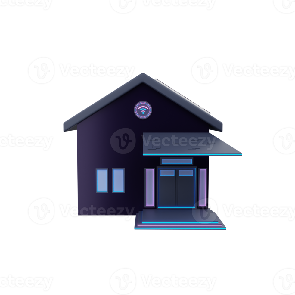 3D smarthome icon illustration png