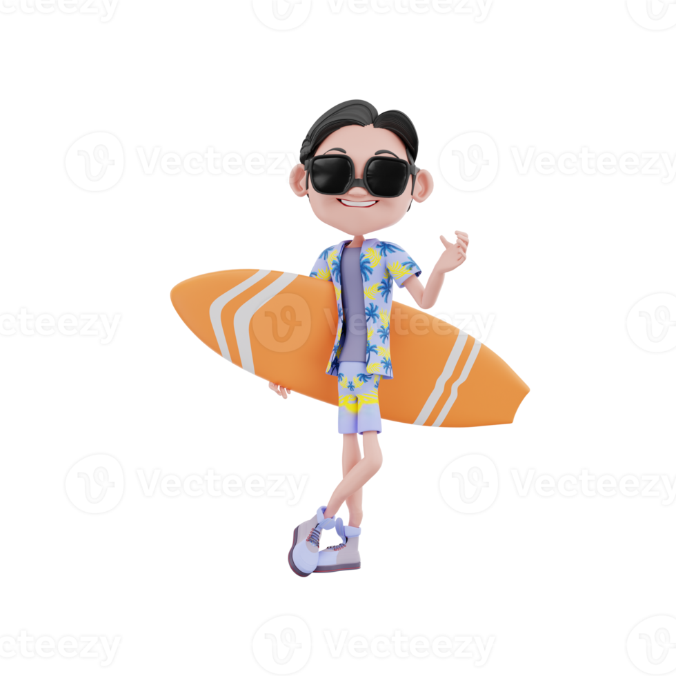 3d summer illustration png