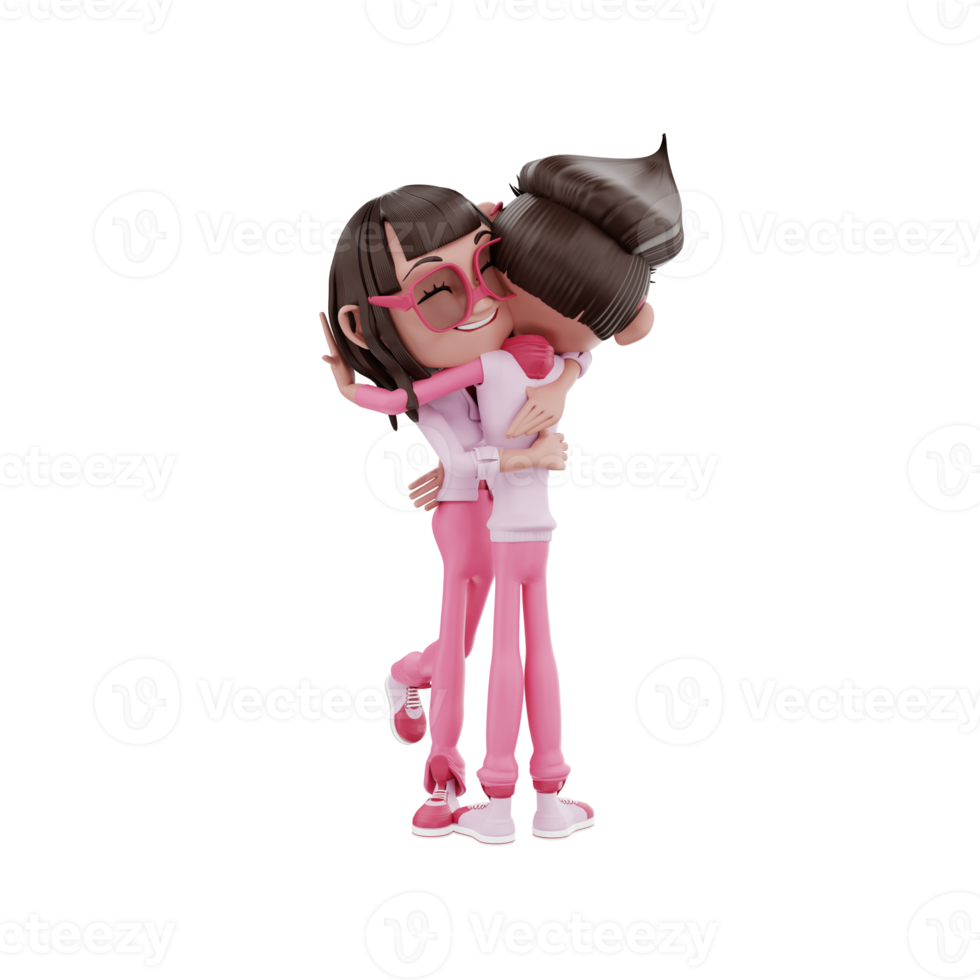 3d render valentine days illustration png