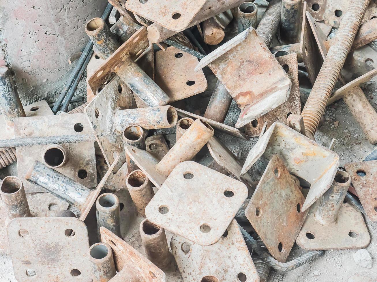Scaffolding support in construction site photo