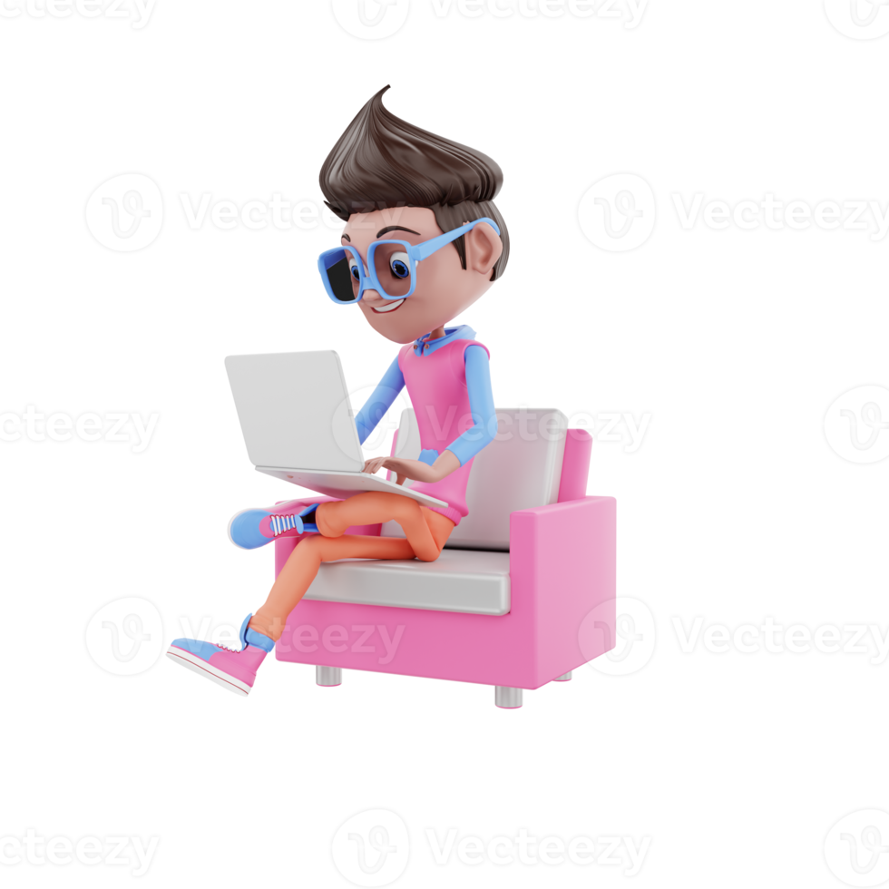 Ilustración de personaje de negocios 3d png