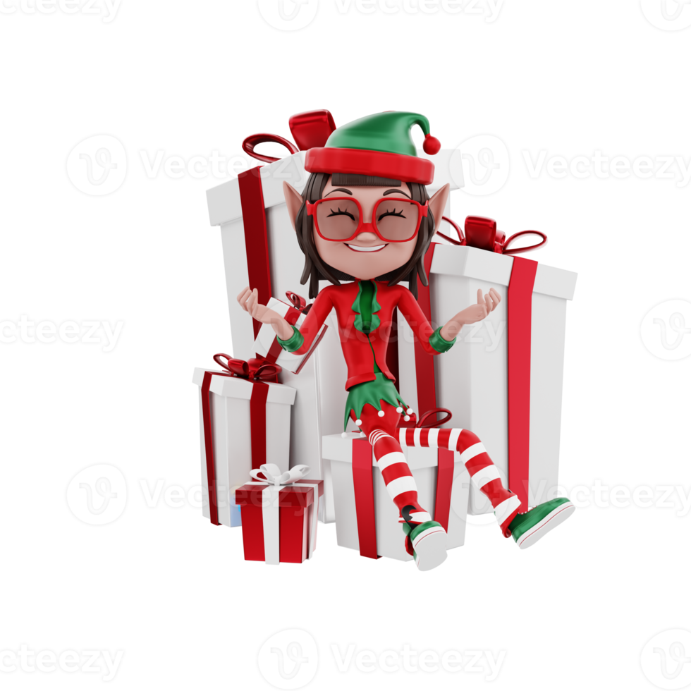 3D christmas illustration png