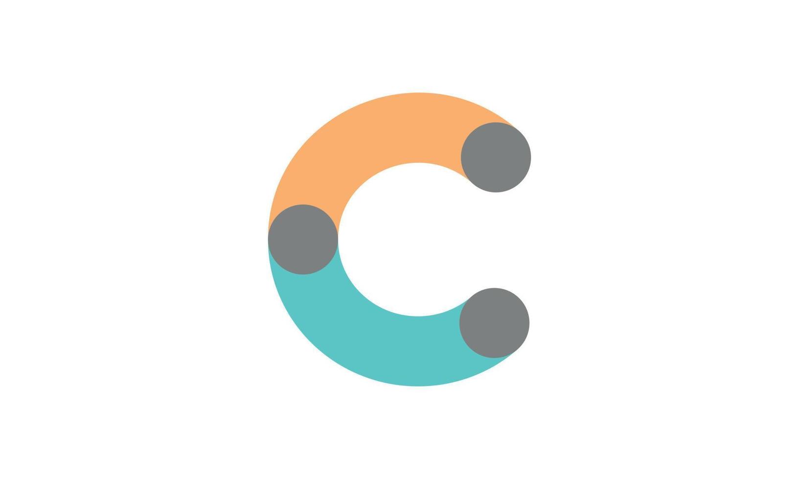 letter C logo design free vector template.