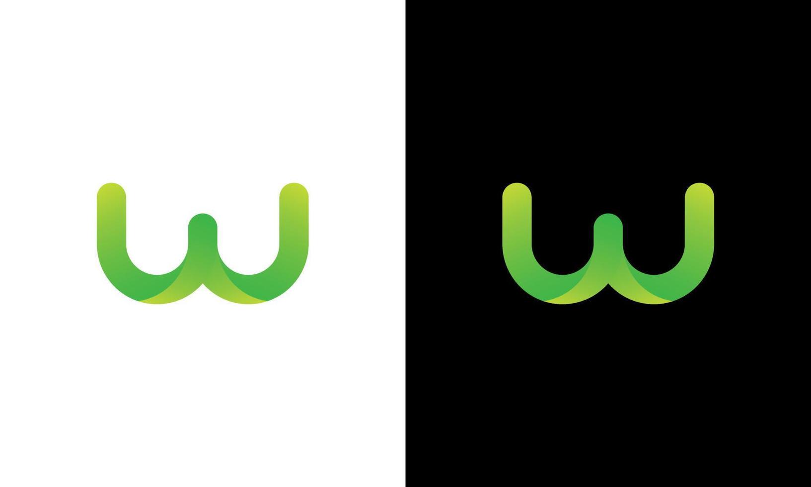 archivo de vector libre de diseño de logotipo de letra w.
