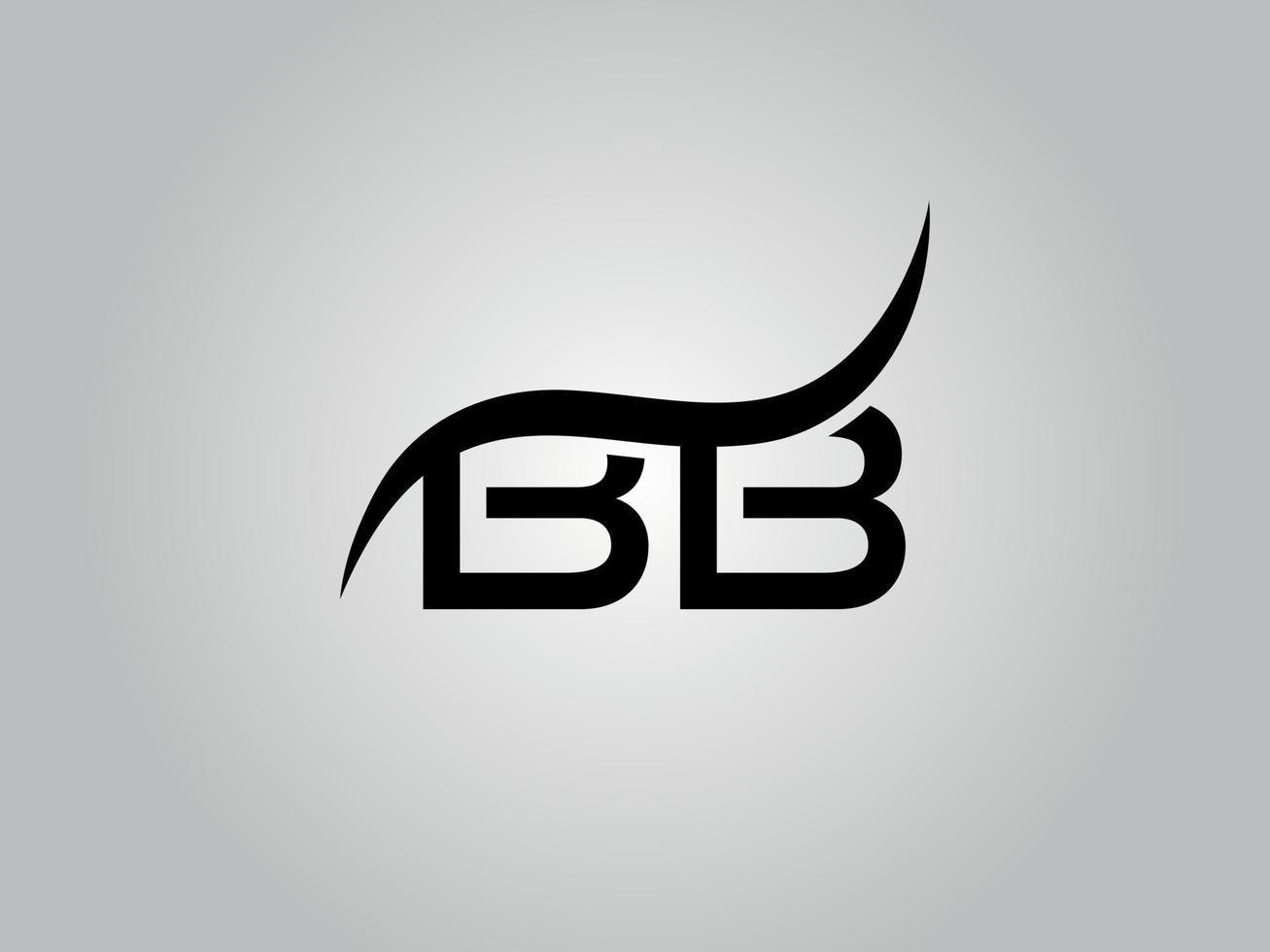 letter bb logo design free vector file.