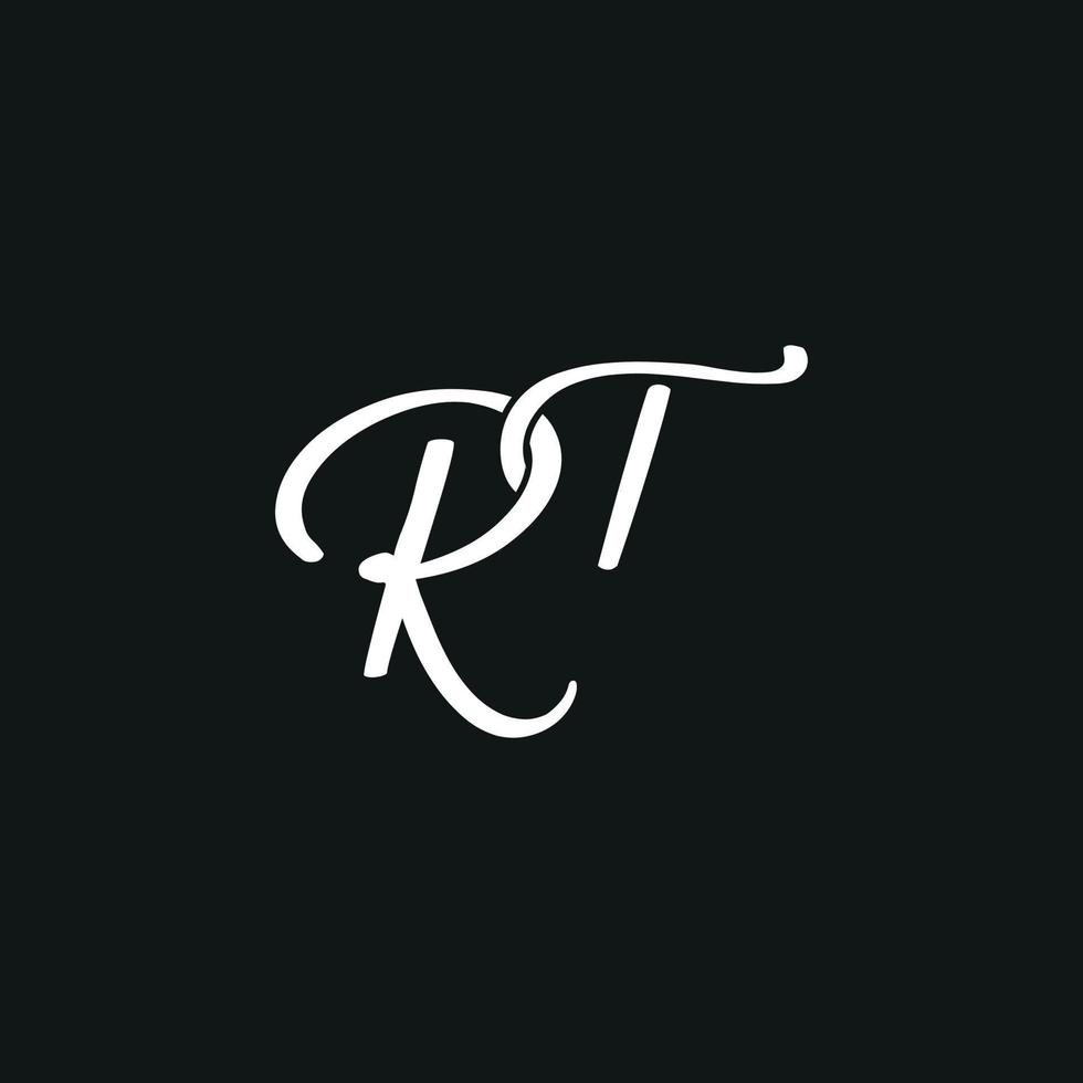 archivo de vector libre de diseño de logotipo de letra rt