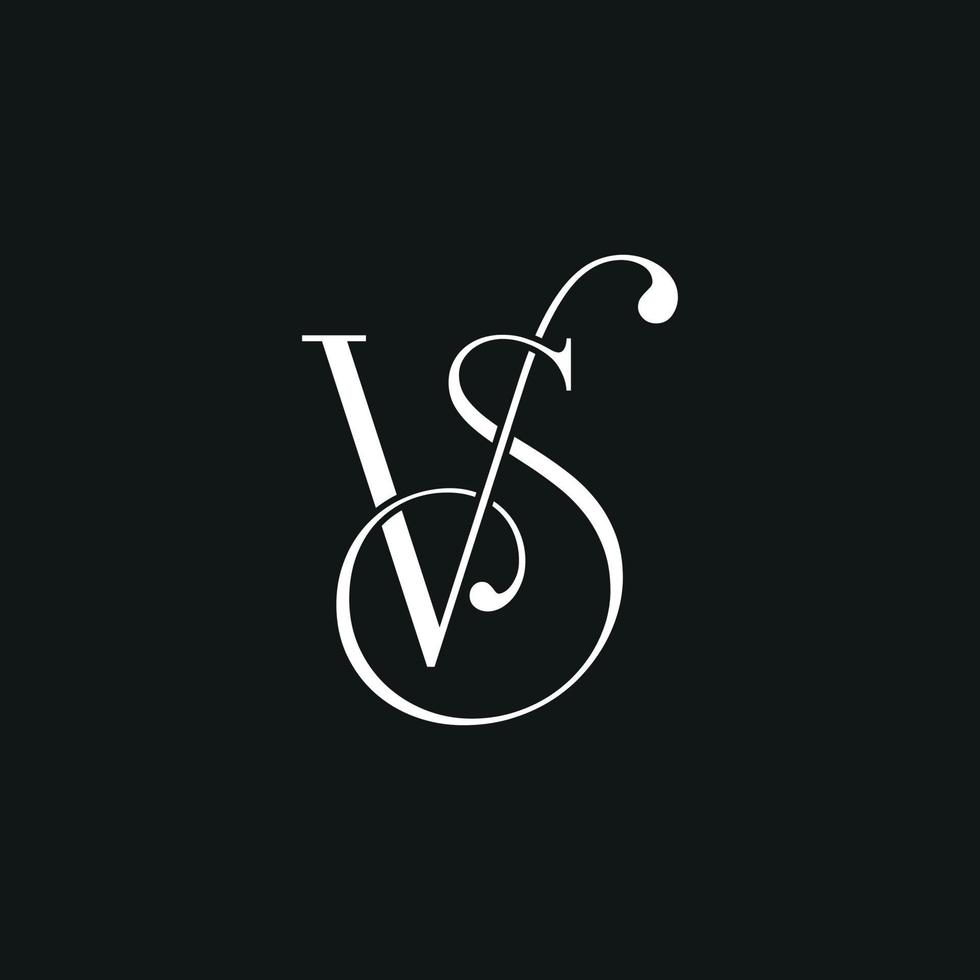 VS logo design free vector file