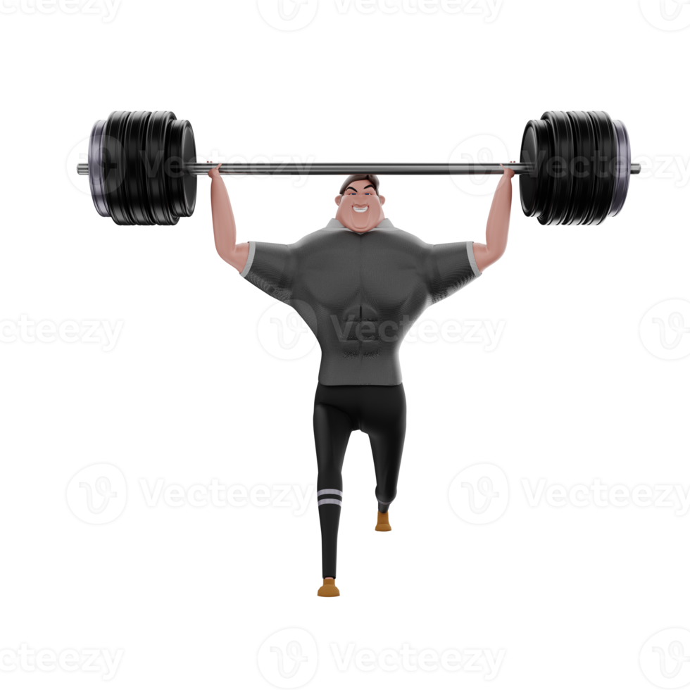 illustration d'athlète de gym 3d png