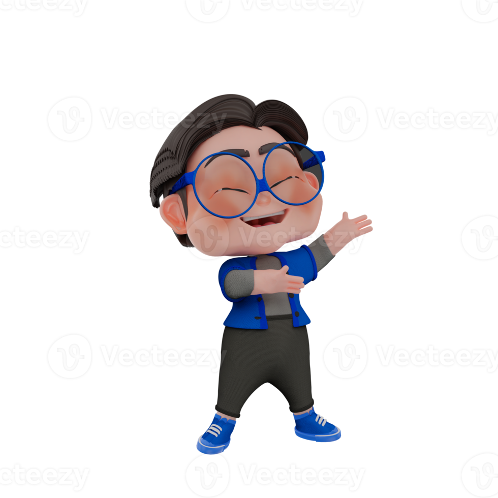 Ilustración de personaje de negocios lindo 3d png