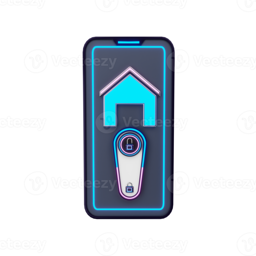 3D smarthome icon illustration png