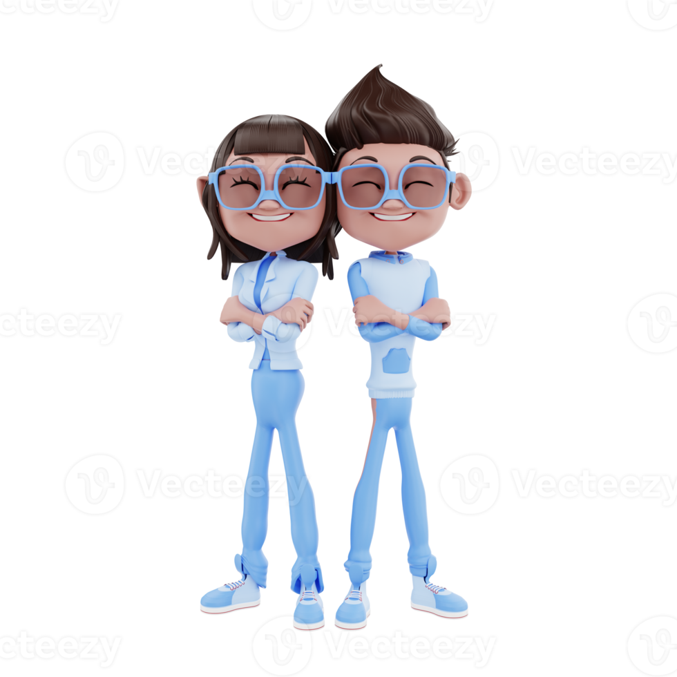 Style de câlin de couple de personnage 3d png