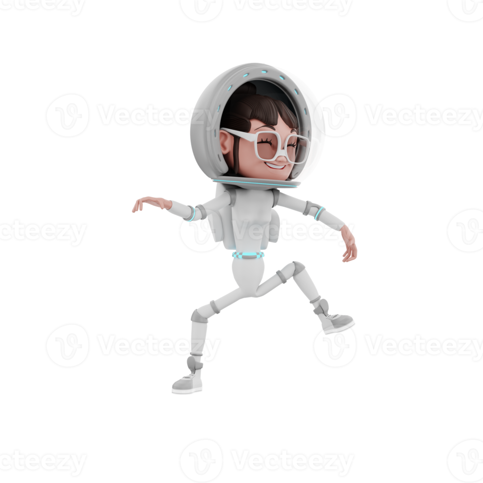 3d rendering of astronaut character illustration png