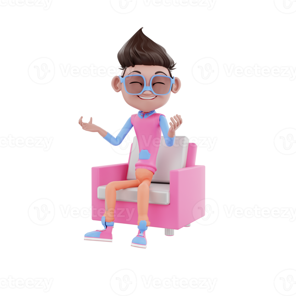 Ilustración de personaje de negocios 3d png