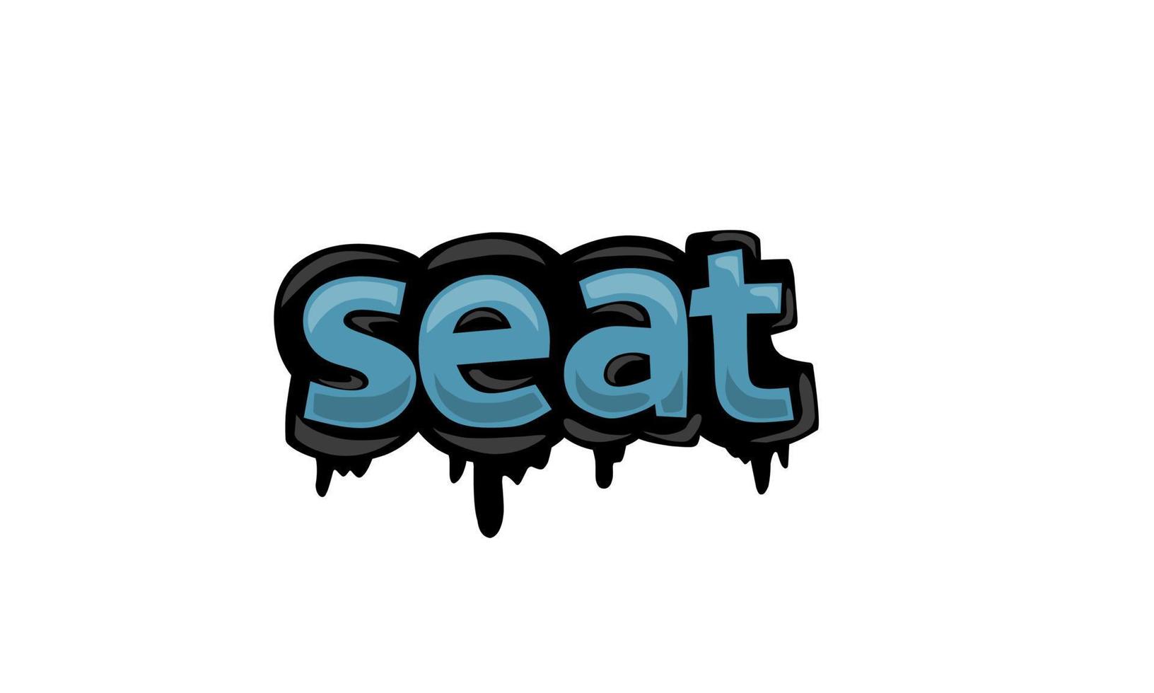 SEAT writing vector design on white background