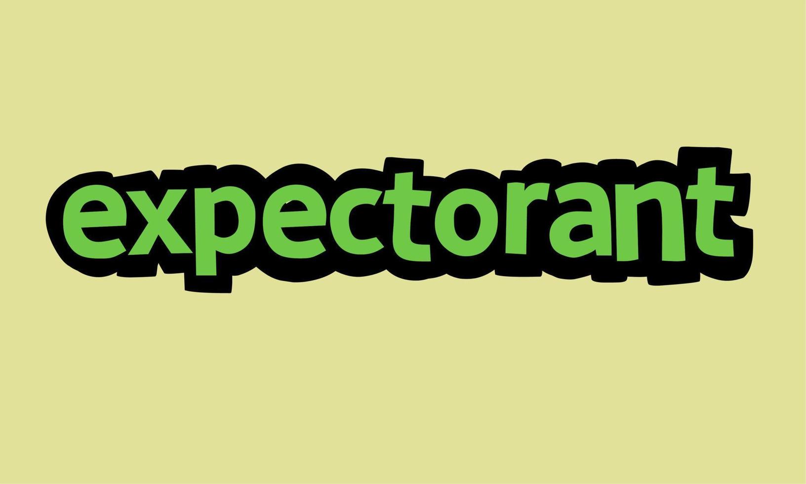 diseño vectorial de escritura expectorante sobre fondo amarillo vector