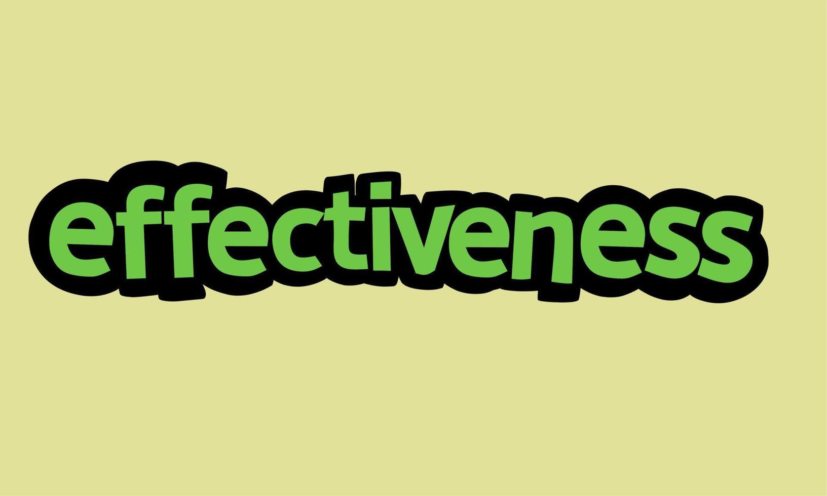 EFFECTIVENESS writing vector design on yellow background