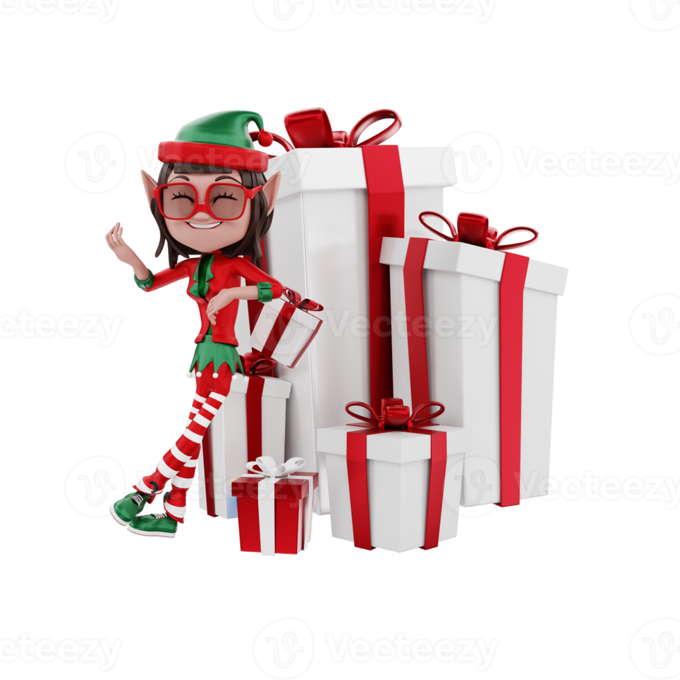 3D christmas illustration png