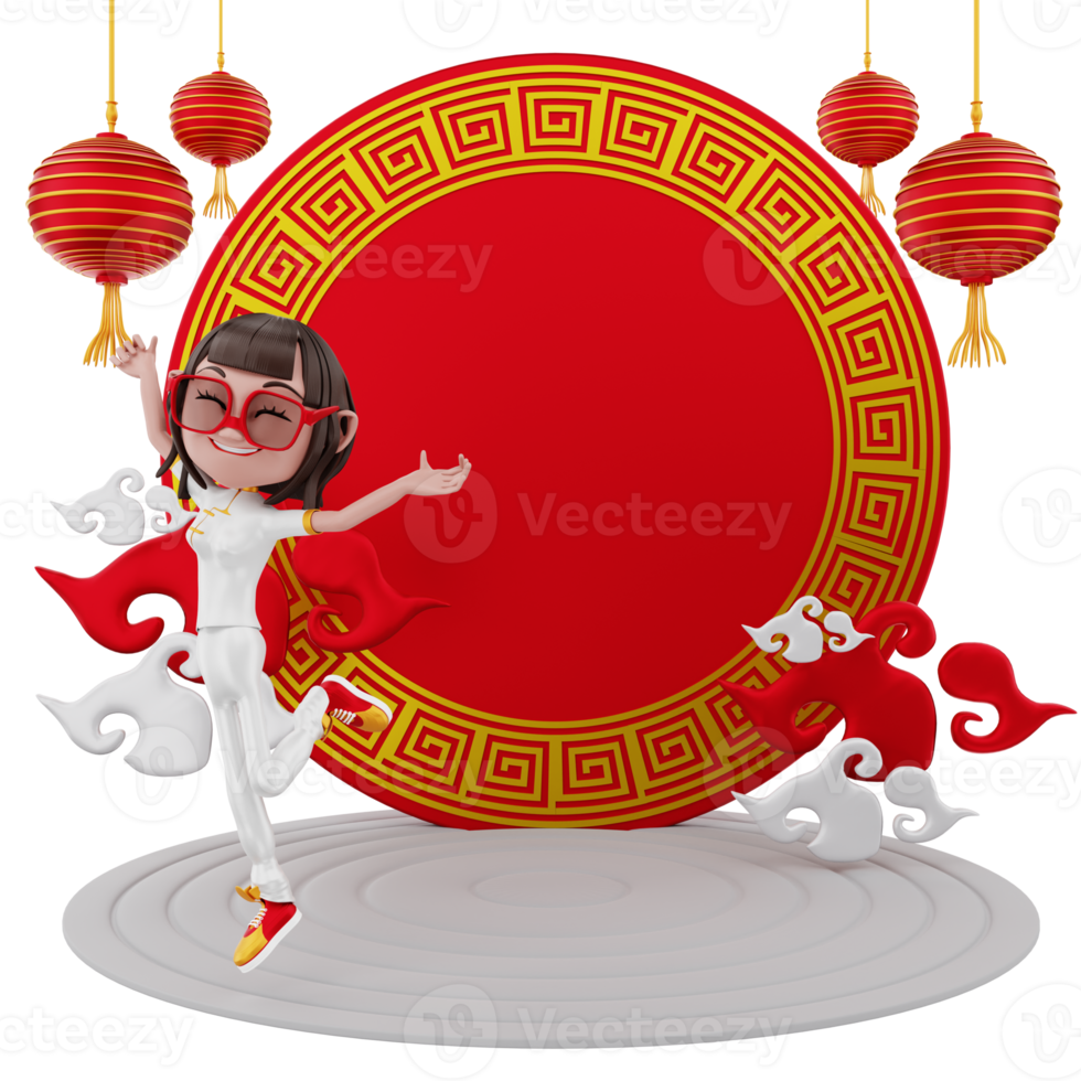 3D Render chinese new year illustration png