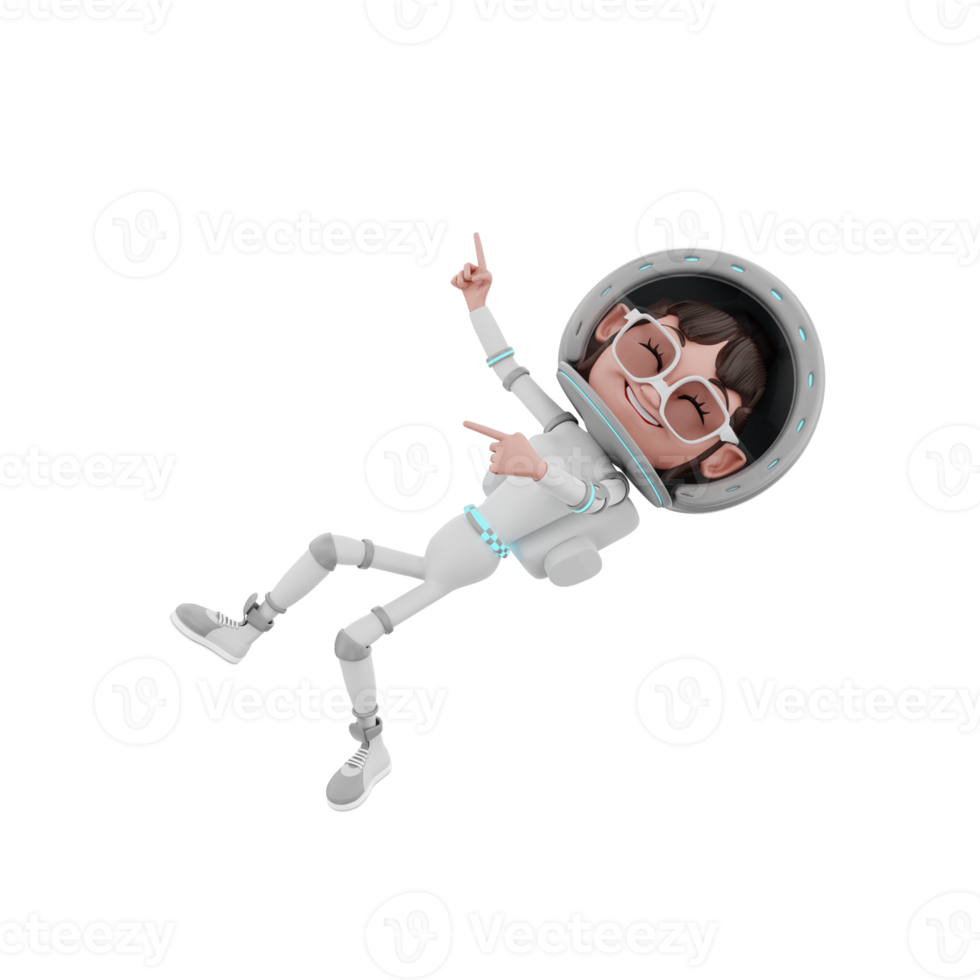 3d rendering of astronaut character illustration png