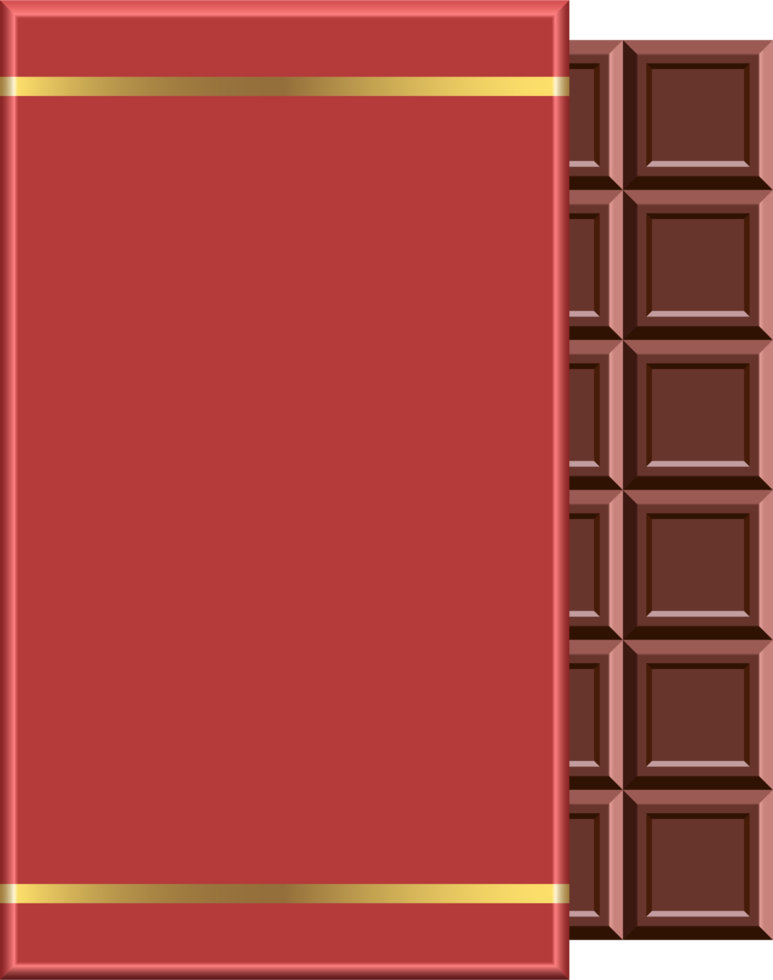 Chocolate bar clipart design illustration png