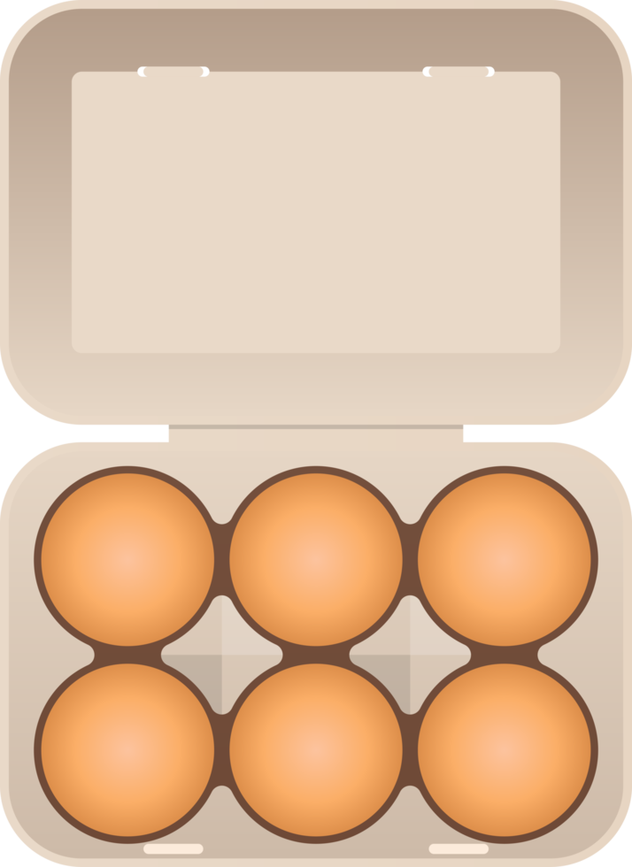 kycklingägg i kartong clipart designillustration png