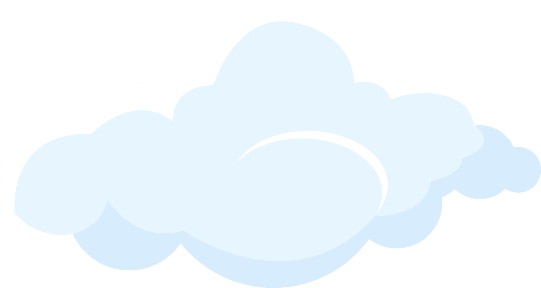 White cloud clipart design illustration png