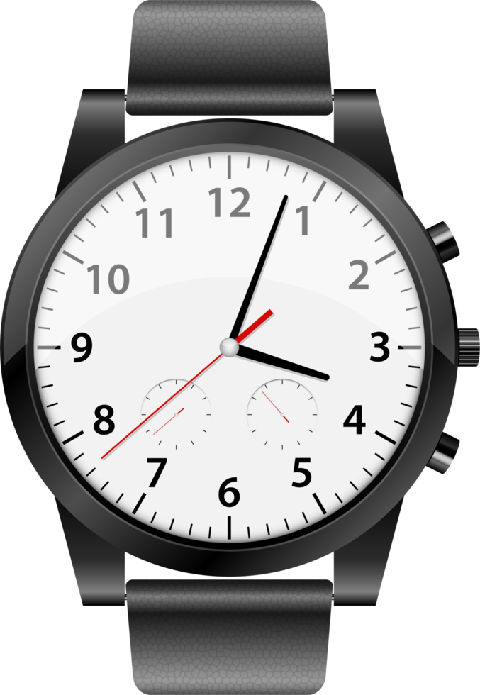 Realistic watch clipart design illustration png