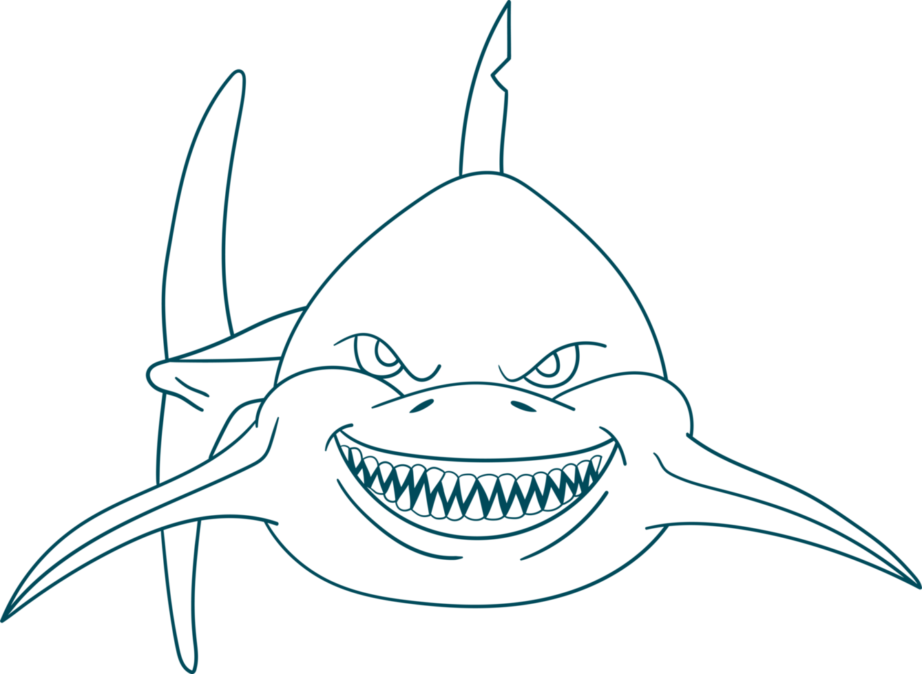 Shark drawing clipart design illustration png