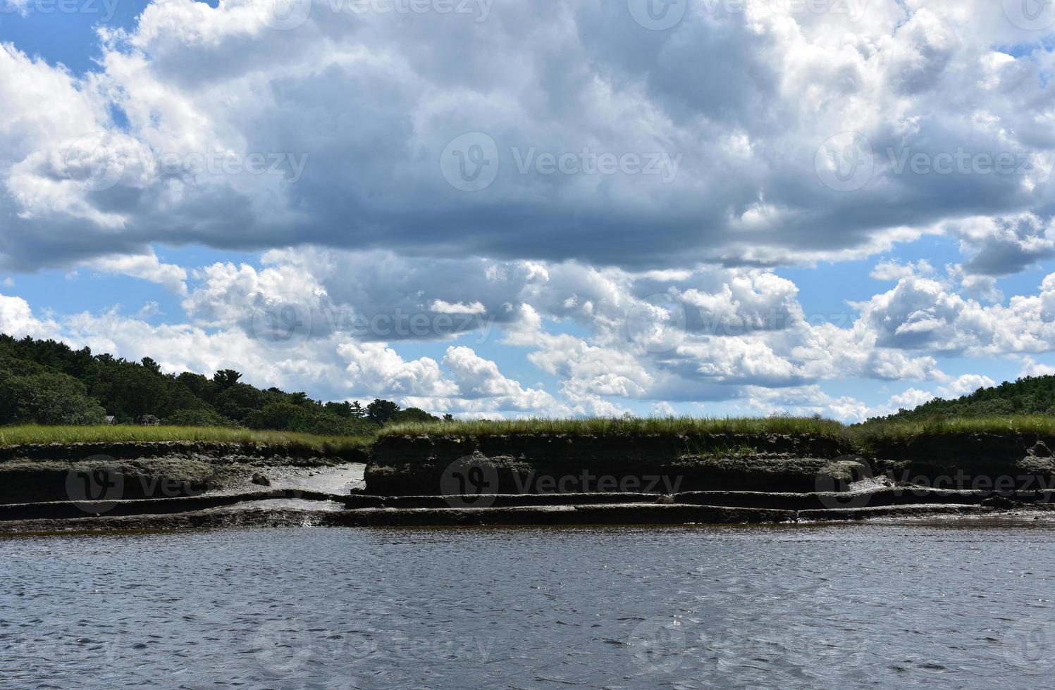 Tidal North River with Lots of Clouds in the Spring photo